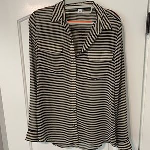 Striped business casual shirt